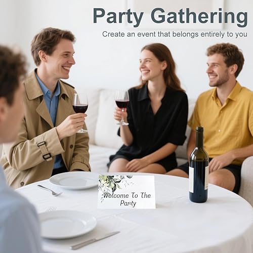 Vista 2 de Paquete de 135 tarjetas de lugar con patrón de acuarela, tarjetas de asiento para mesa de mesa, bodas, banquetes, cenas, tarjetas de nombre