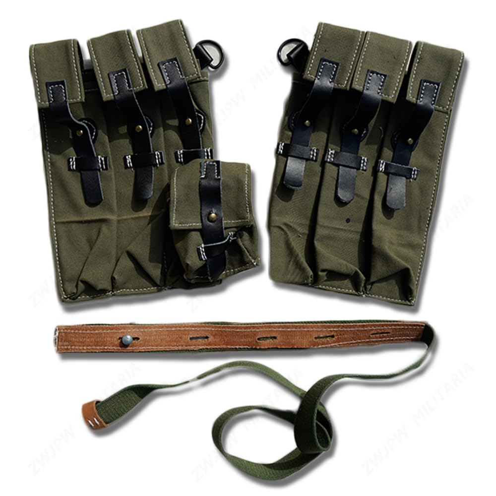 MP40用　黒革マガジンケース+キングアームズ製マガジン４本 ww2 ドイツ軍 MP40用 黒革マガジンケース+キングアームズ製マガジン4本 ww2