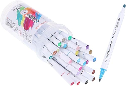 PATIKIL Marcadores de alcohol de 24 colores, 1 juego de marcadores artísticos de doble punta a base de alcohol para artistas, colorear, bocetos,