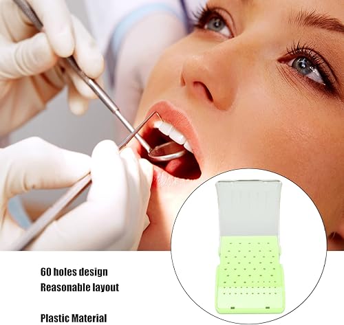 Miniatura 3 de Organizador de estuches para limpieza en autoclave de 60 agujeros, soporte para fresas dentales con funda, soporte para fresas dentales, taladro de