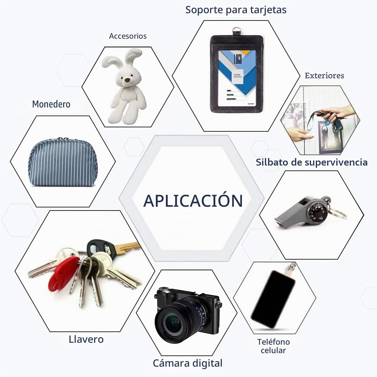 Porta Tarjetas Identificativas, Lanyard con Tarjetero, ID Card Badges Holder Extensible con Cordón para el Cuello de la escuela, oficinas