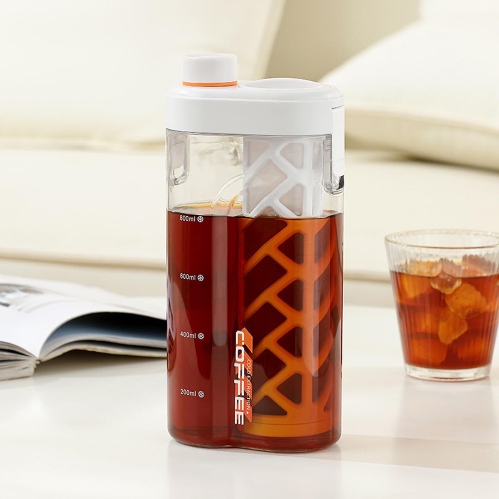 Máquina De Café Cold Brew,Preparador De Café Frío - Botella Sin Fugas Con Filtro Fino Hermético Para Casa Viaje Actividades Al Aire Libre Cocina Camping