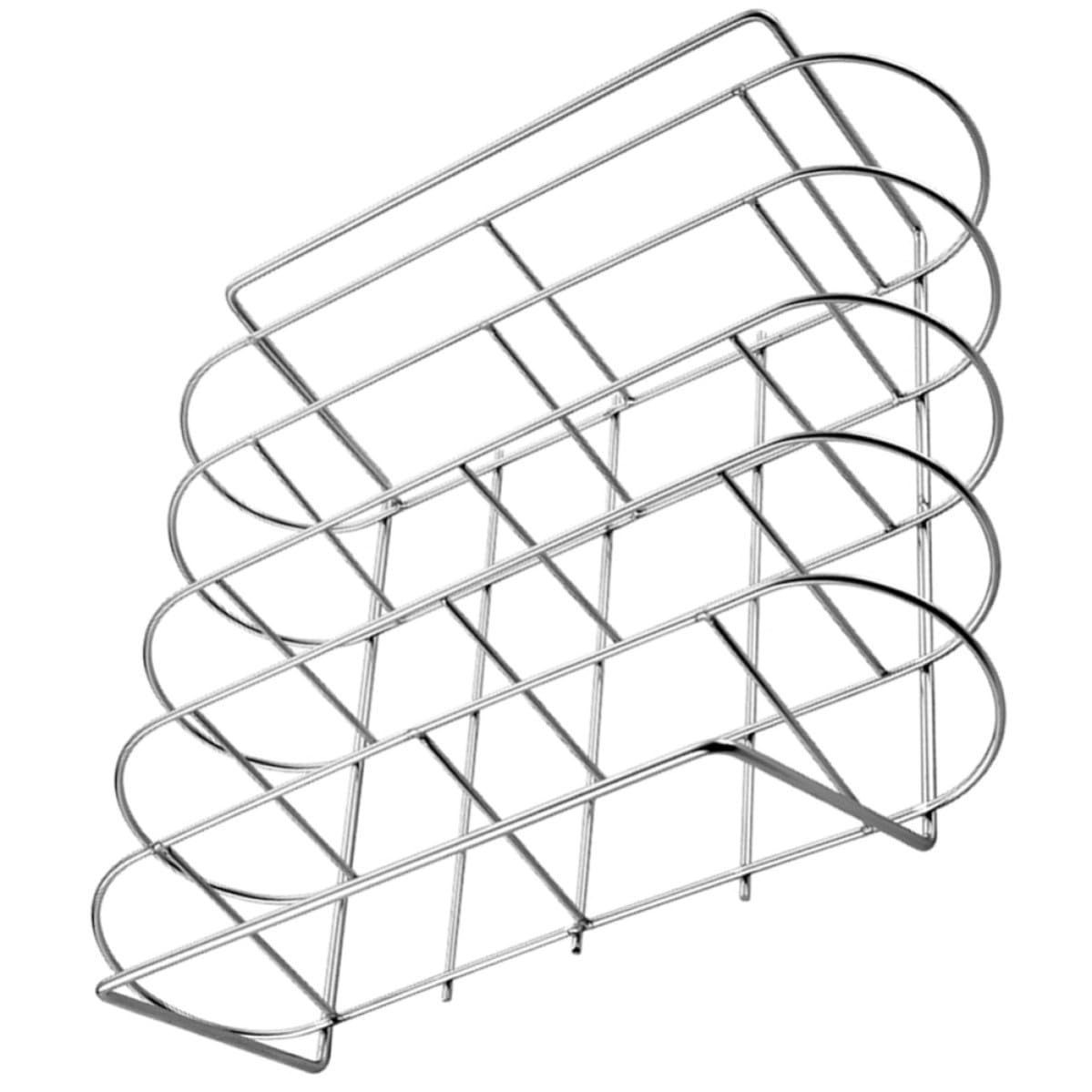 LALAFINA Steak Barbecue Stand in Acciaio Inossidabile, Rib Smoking Rack per Costine e Prosciutti, Barbecue Stand per Uso Domestico e Picnic