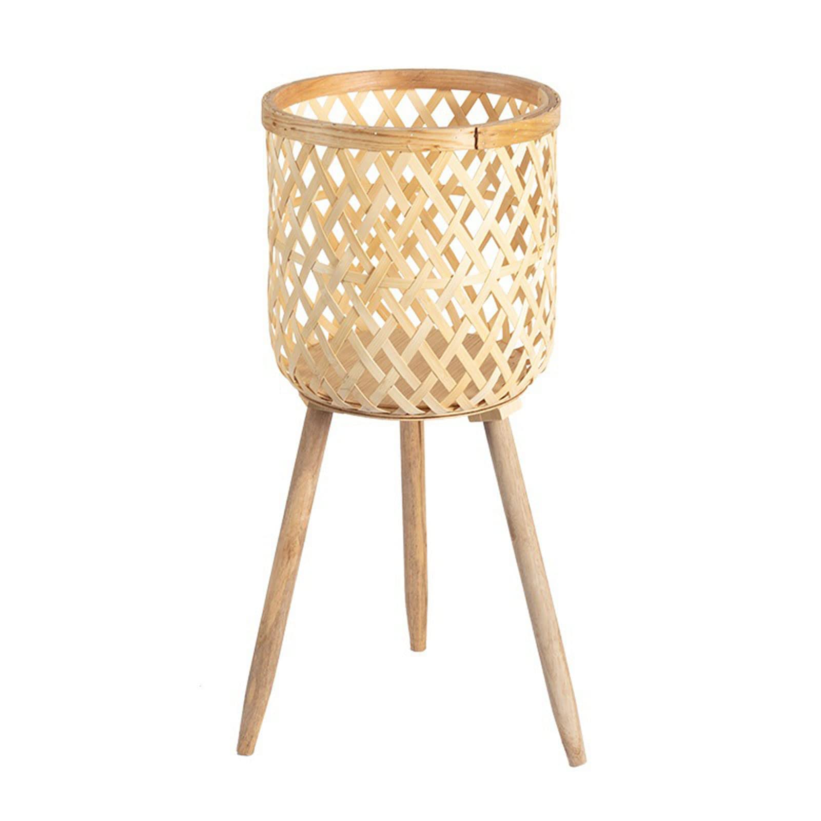 Hsioluted Hand Woven Flower Pot with Bracket Nordic Handwoven Flowers Organizer for Home Living Room Garden Yard Flower Pot Basket Holder