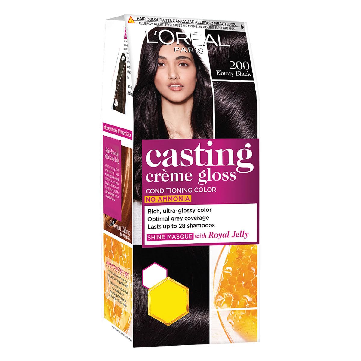 L Oréal Paris Casting Creme Gloss Small Pack Hair Colour Cream, 200 Ebony Black, 21g+ 24ml-picture-34