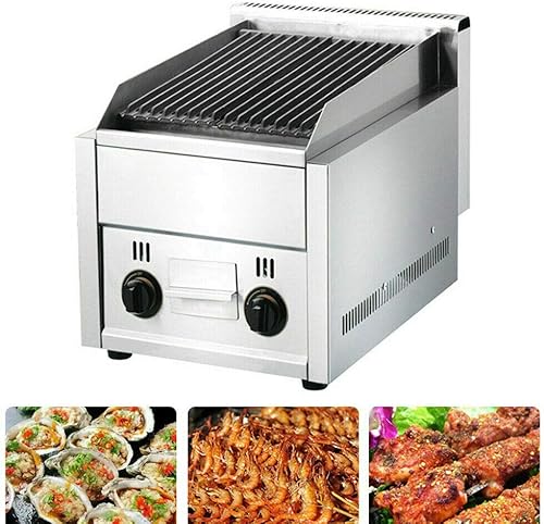 Miniatura 4 de Parrilla de gas, parrilla de gas radiante, 12 x 15 pulgadas, parrilla de gas comercial resistente de acero inoxidable para restaurante, barbacoa, 60