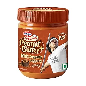 Dr. Oetker FunFoods Peanut Butter+ 100% Organic Jaggery Smooth | 375g | Sweetened with Jaggery | Rich in Protein, Vitamin B6 & B3 | Breakfast Spread - image, photos