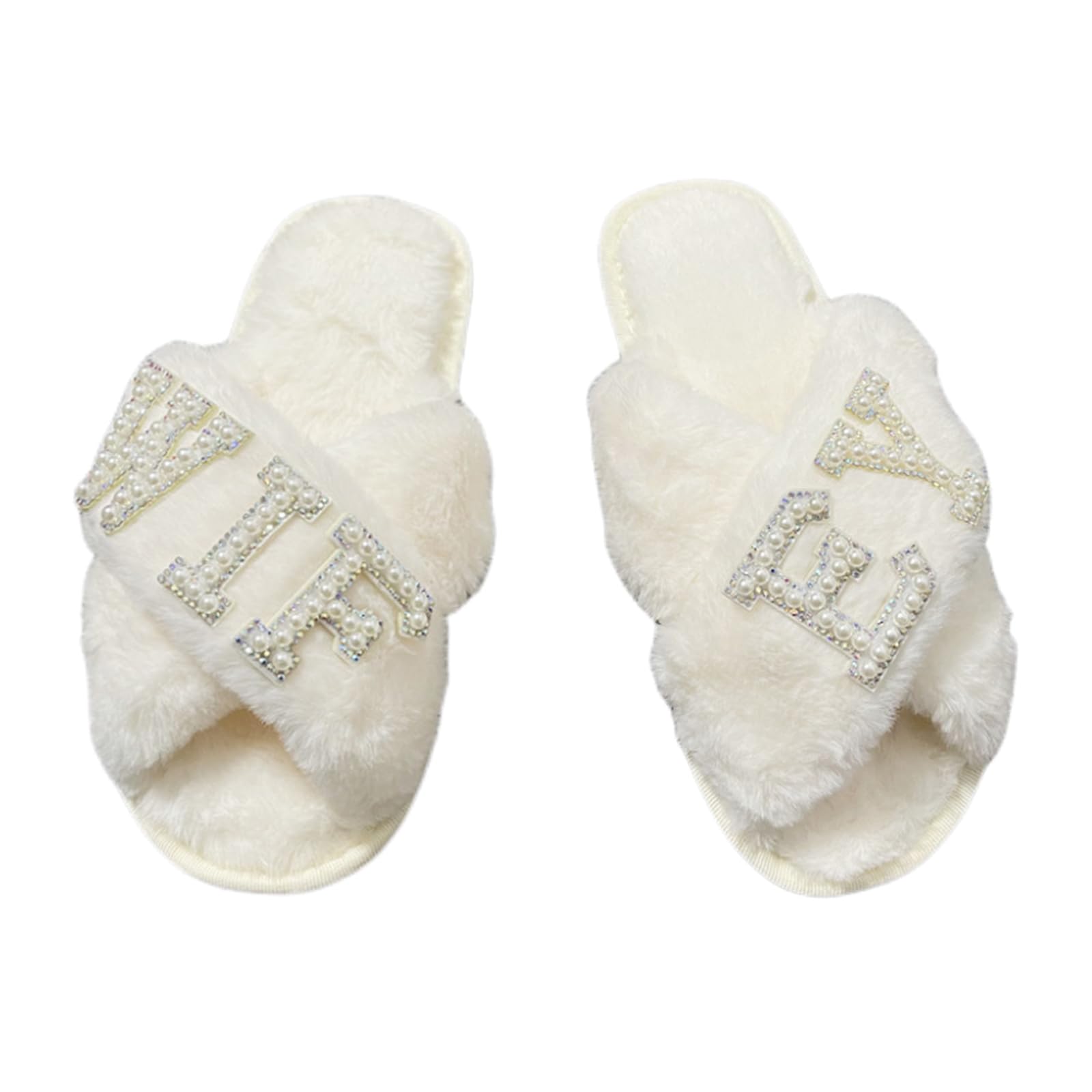 Jazuaiao Wedding Slippers Stylish and Comfortable Shoes Footwear Home Slippers for Special Celebrations Wedding Parties Photo Props