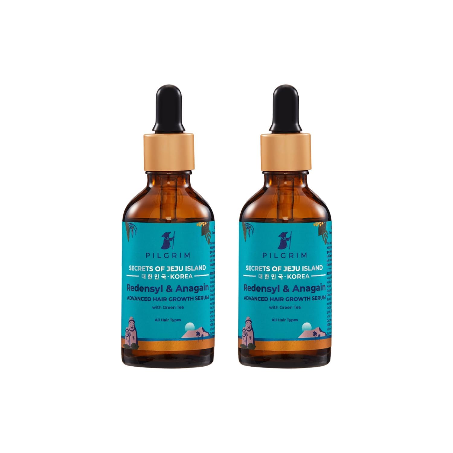 Pilgrim Redensyl 3% + Anagain 4% Advanced Hair Growth Serum With Natural Ingredients For Unisex, 100ml 50 g (Pack of 2)