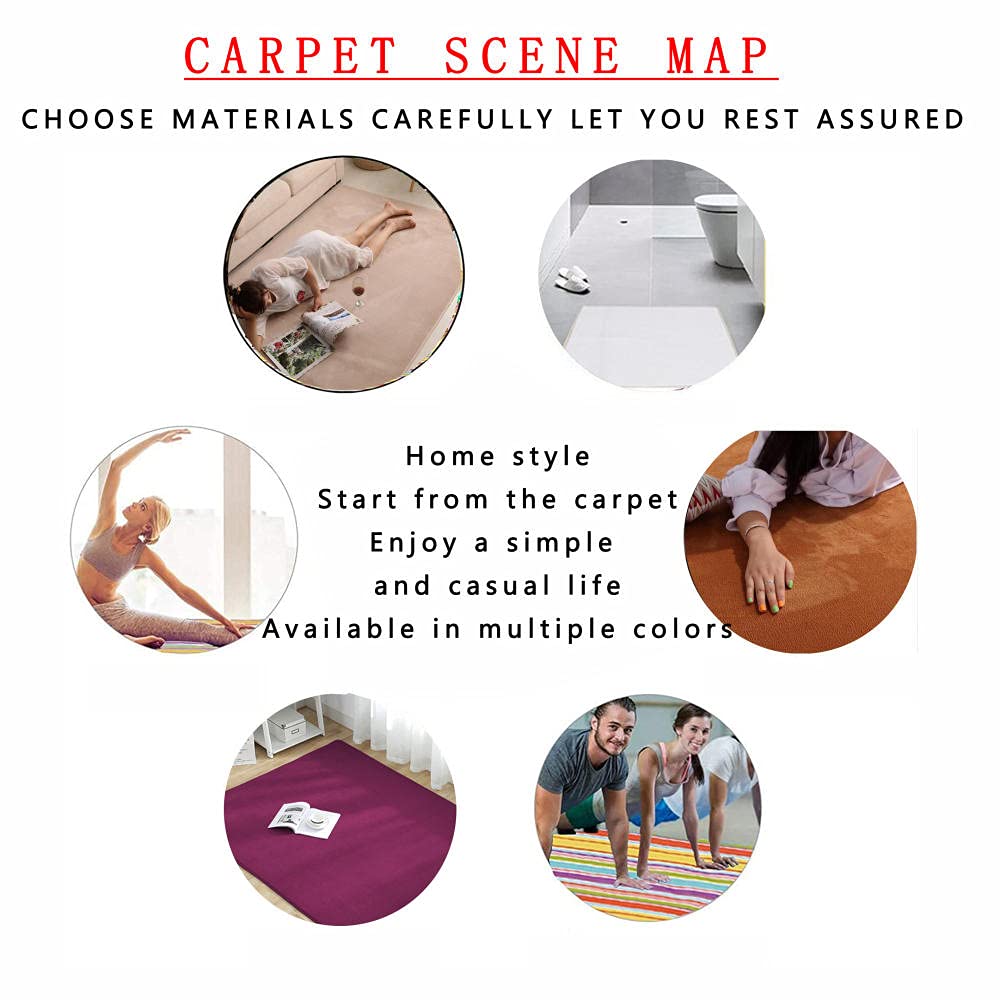 Alfombra de terciopelo coral de alta calidad, 100 x 200 cm, espuma viscoelástica suave, esponjosa, antideslizante, lavable, clásica, beige, alfombra para sala de estar, yoga, zona de juegos para niños