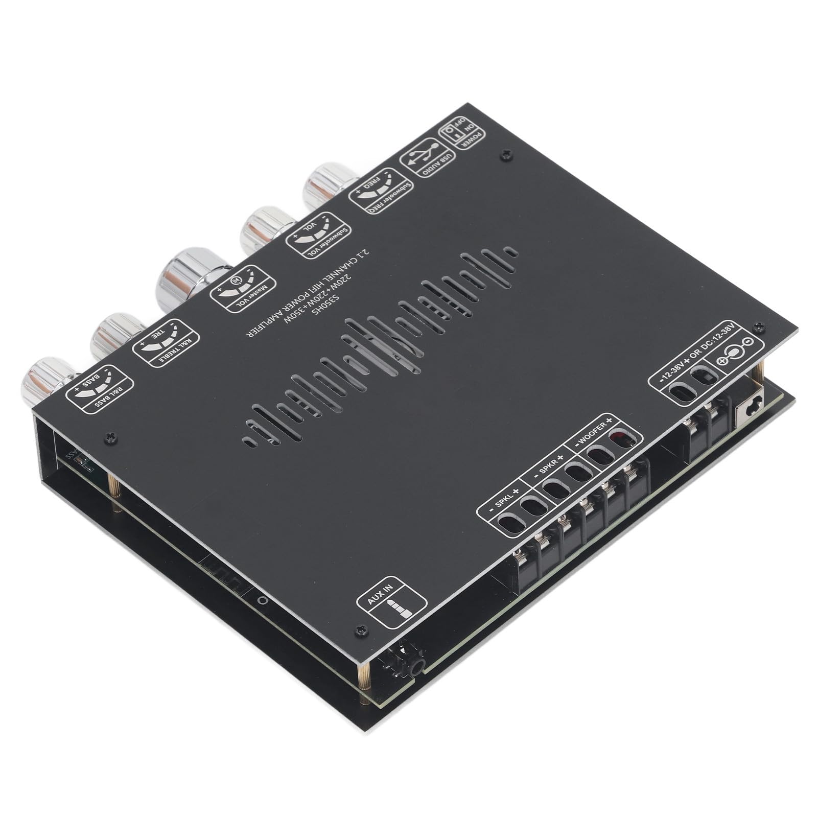 Keenso Module Mini BT 5.1 Puissant amplificateur de 2,1 canaux avec options d'entrée polyvalentes pour voiture, plaque mini amplificateur de pièce, idéal pour la mise à niveau de