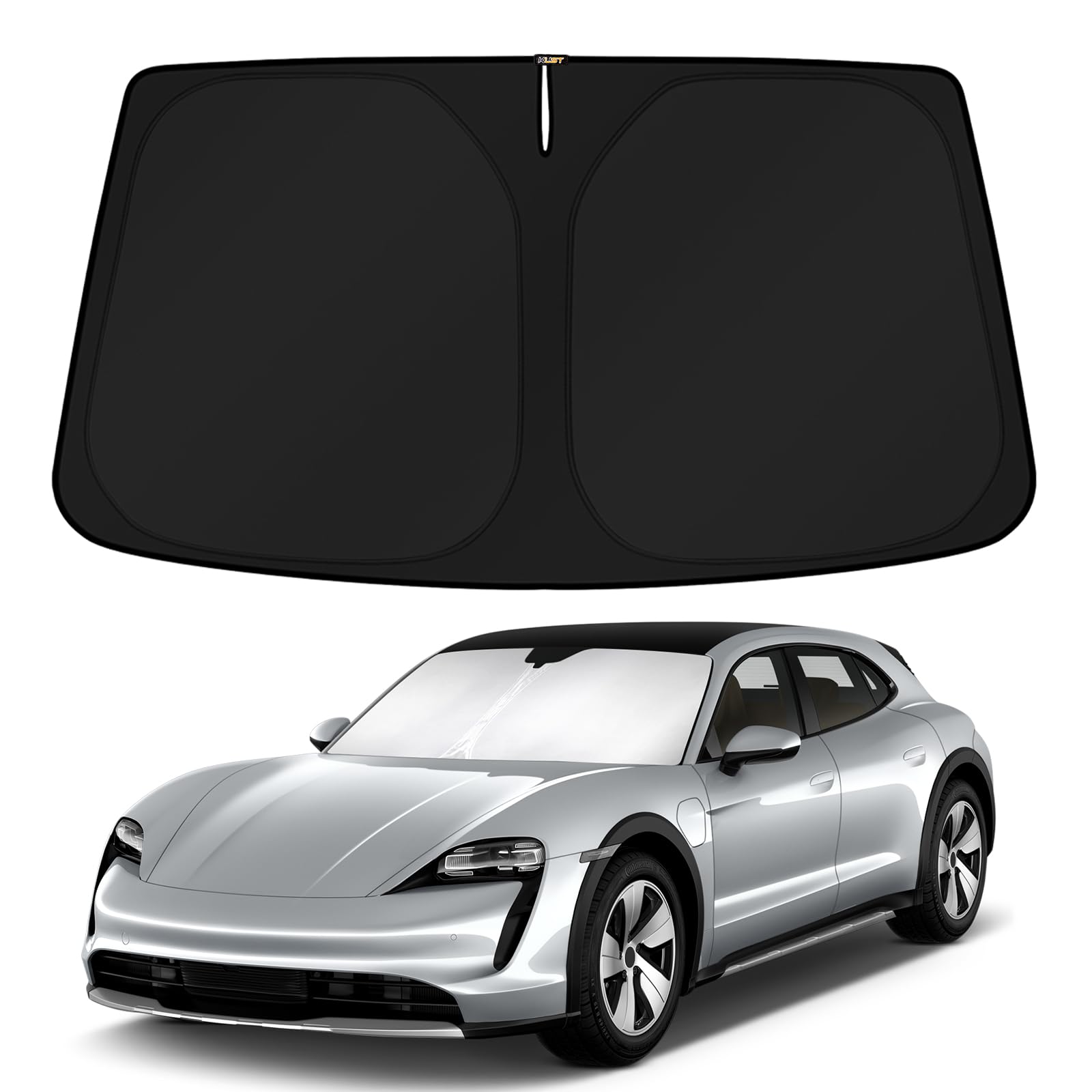 KUST Custom Fit Windshield Sun Shade for 2020-2024 Porsche Taycan Sedan Accessories Sunshade Sun Visor Protector Foldable Blocks UV Rays Keep Your Car Cooler