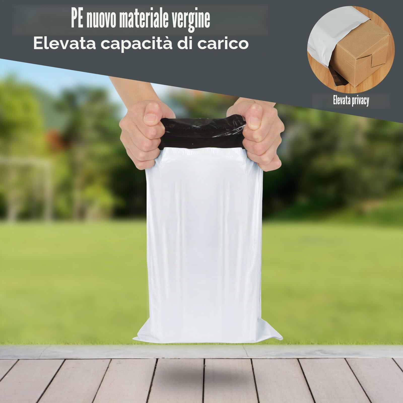KOMABLEN 120 Buste Autoadesive per Spedizioni Vinted, 4 Taglie, Impermeabili Opaqui PE Pacchi per Spedizioni Scarpe, Libri, Abbigliamento