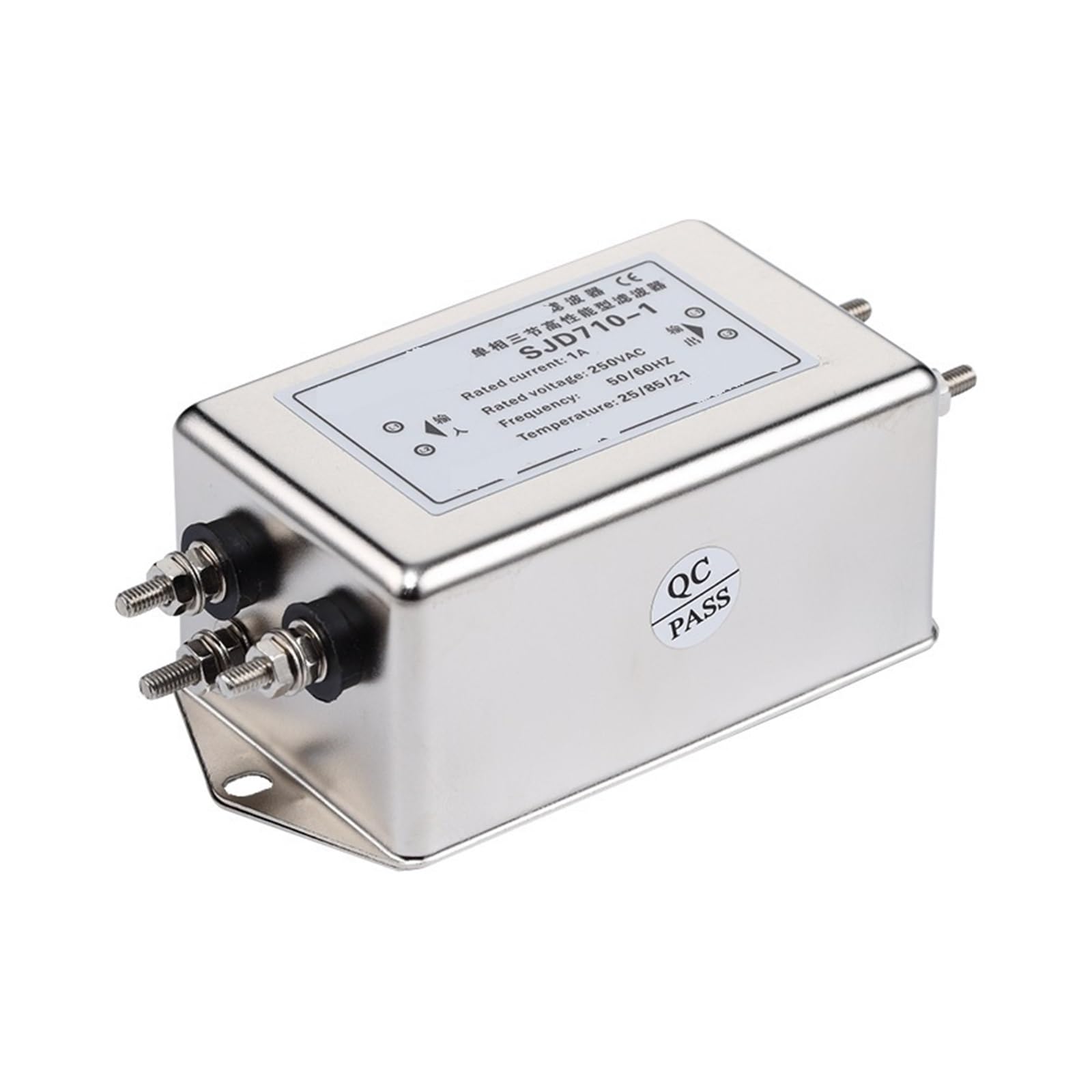 DC Power Filter 12v Anti-Interference Three-Phase Inverter 380v AC 220v Purification Single Phase(20A Screw 0 250V ACDC Dual Section)