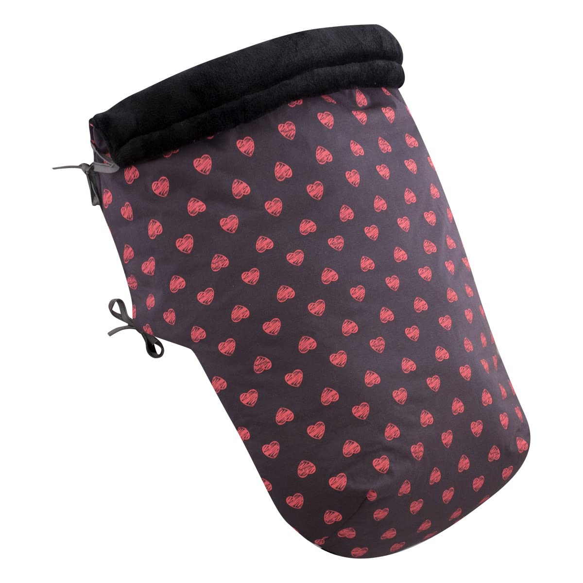 JYOKO Kids Saco Cubrepiés de Invierno Compatible con Portabebés, Sillas de Coche y Cochecitos de Paseo | Polar Teddy Extra Suave | Hecho en España (Fluor Heart, Polar Teddy - 80 Cm)