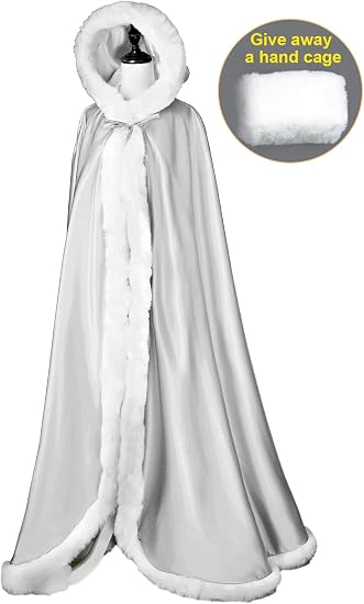 Cape Poncho En Fausse Fourrure - Col Roulé Chaud Sans Manches Pour Soirée, Mariage Ou Noël