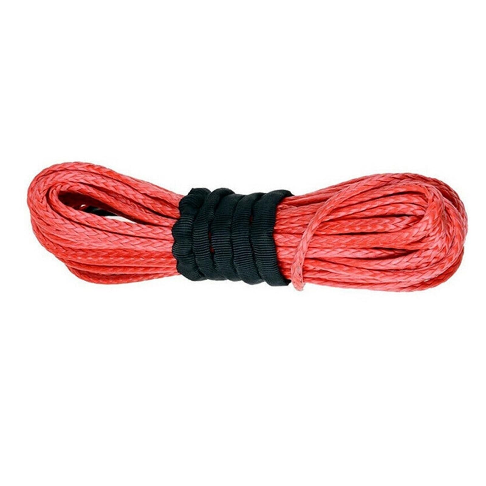 Linka holownicza, Syntetyczna lina do wyciągarek samochodowych 4WD, pełna, wytrzymała 5 mm x 15 m / 6, dla samochodów ciężarowych pojazdów terenowych(Red,5mm-15m)