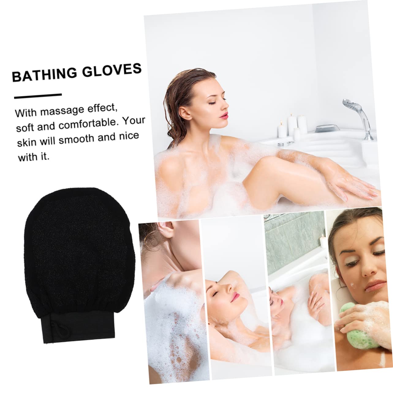 Healeved 15stücke Peeling-badehandschuhe Für Damen Wiederverwendbare Duschhandschuhe Zur Sanften Hautreinigung Exfolierende Handschuhe Für Körperpflege Schwarze Und Weißer Handschuh