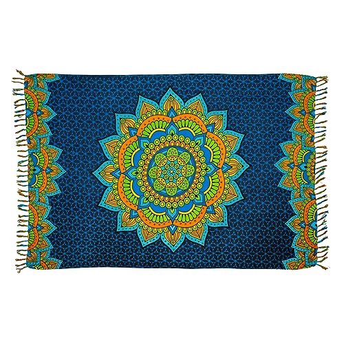 Canga De Praia Mandala Indiana Vários Modelos (Azul)
