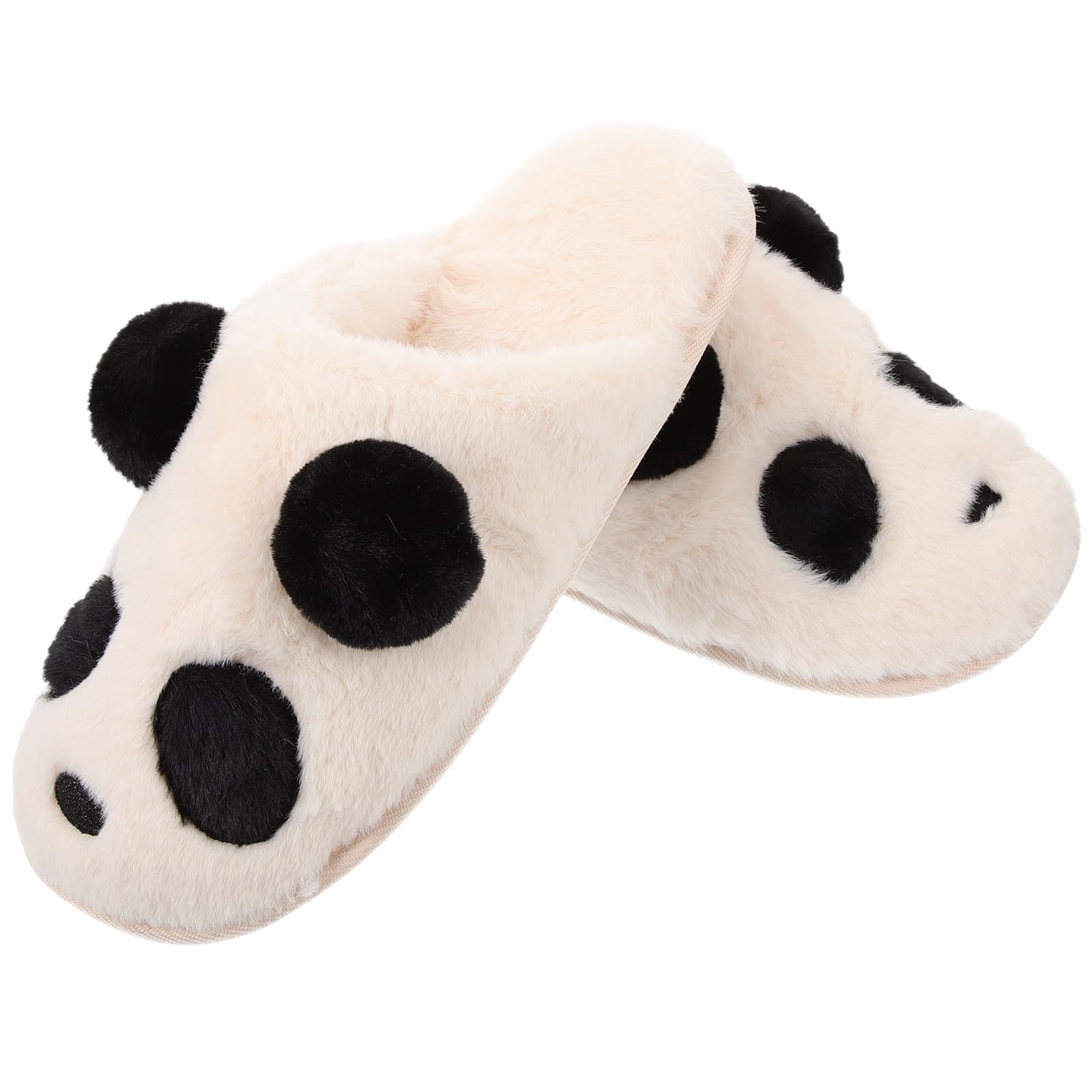 Pantofole Pelose Donna a Forma di Panda Cartone Animato Pantofole Calde da Interno Morbide e Traspiranti Scarpe Carine da Casa 28Cm 40-41 per Uso Quotidiano e Cosplay