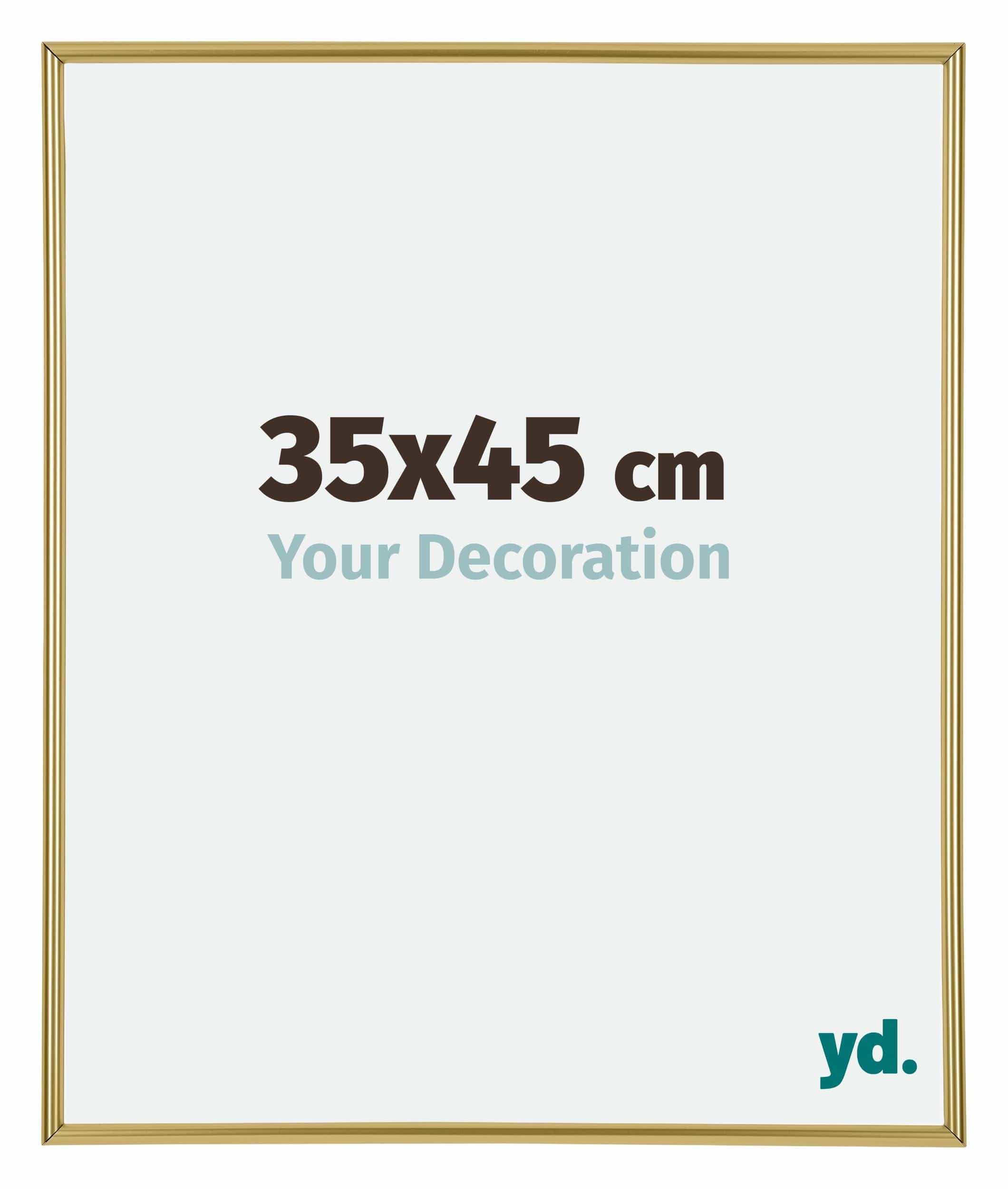 Your Decoration - Picture Frame 35x45 cm - Gold - Decorative Wall Frame in Plastic with Antireflection - Frame 35x45 - Annecy