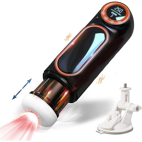 Automatic Male Masturbators Adult Sex Toys for Men with 10 Vibration Thrusting & 4 Suction for Penis Stimulation, 3D Realistic Vagina Pussy Man Masturbation Stroker Penis Pump