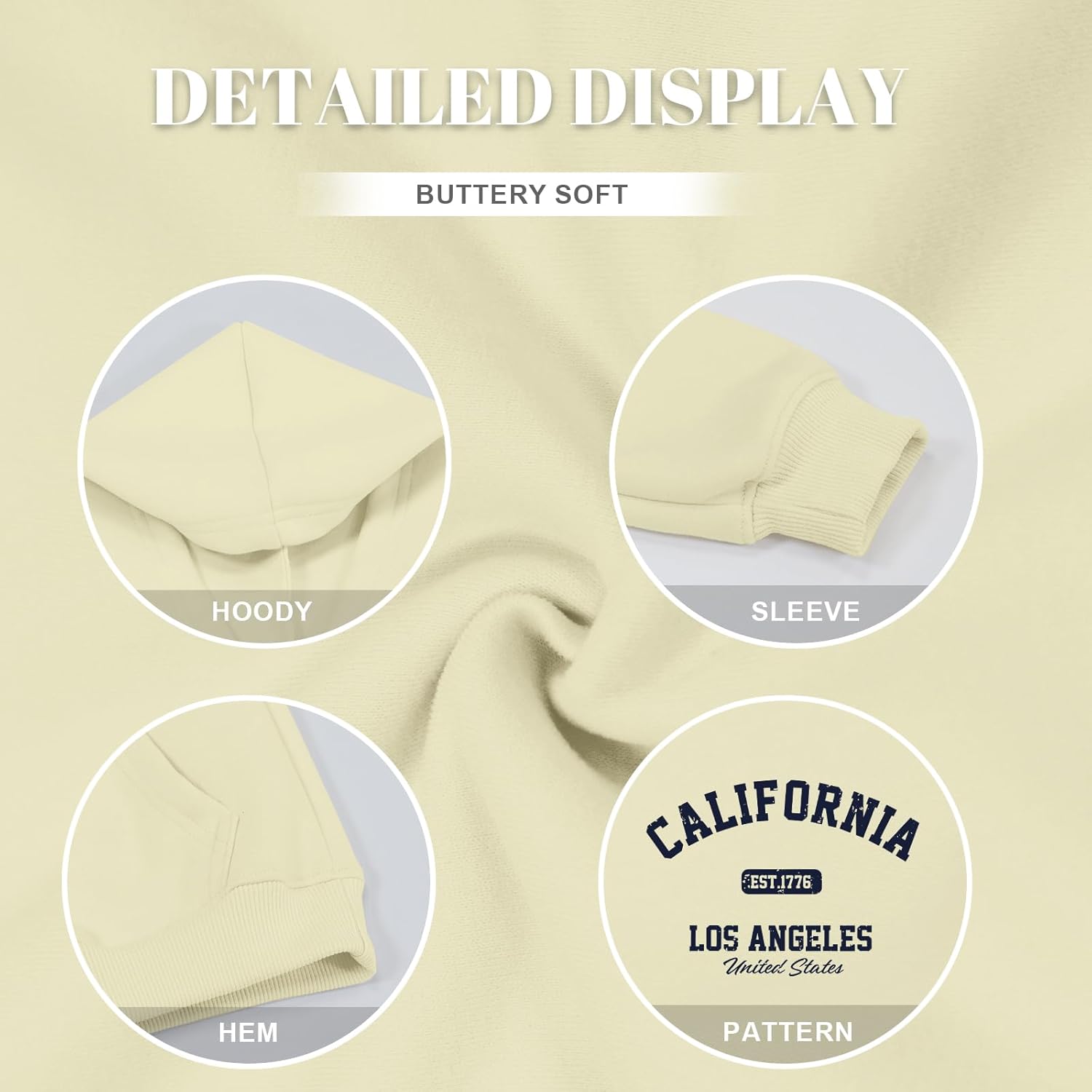 BeWithYou Girls Los Angeles Hoodie California Sweatshirt for Teens Cute Preppy Kids Hoodies Aesthetic Letter Graphic Pullover - Image 6