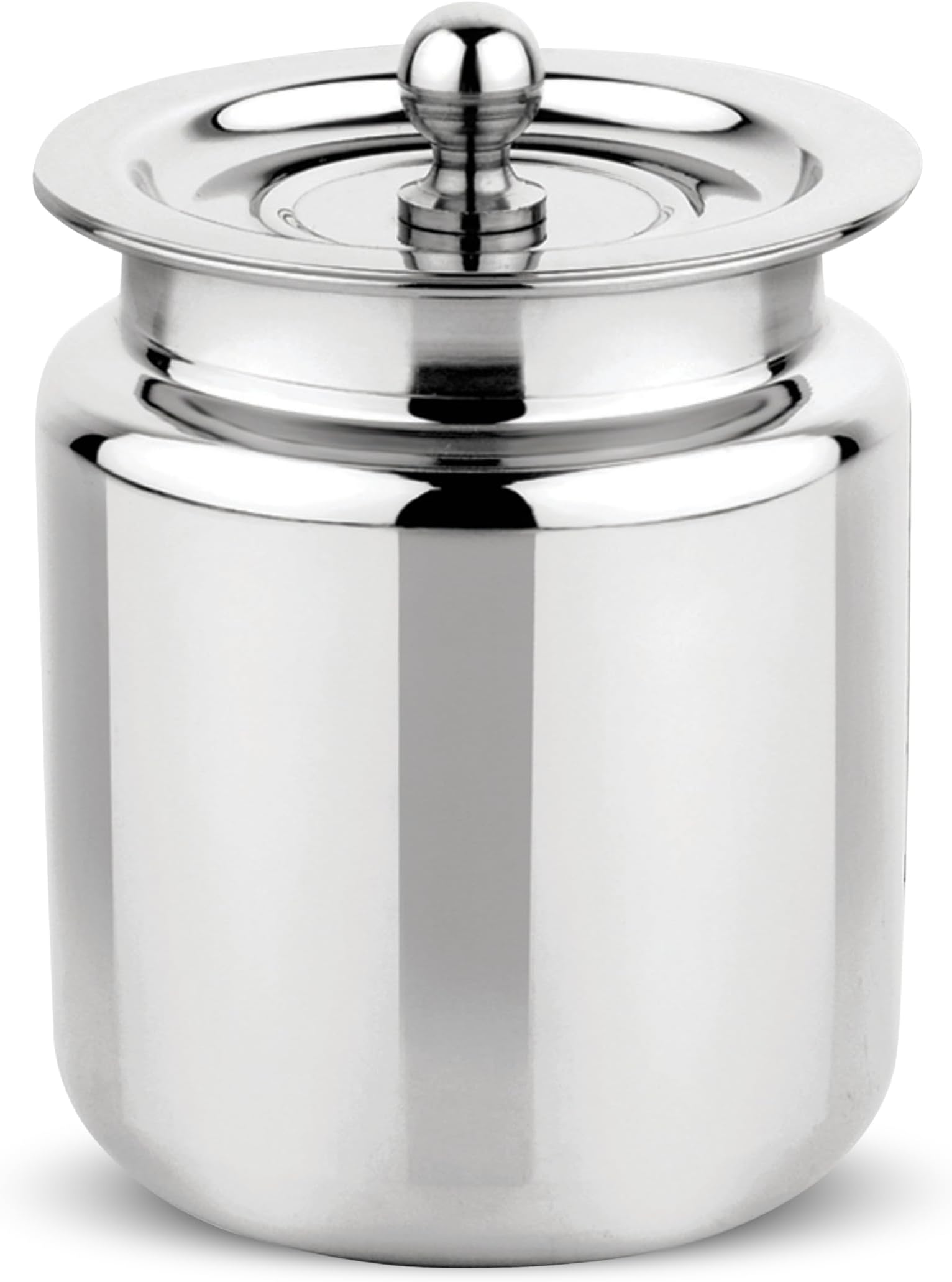 Prabha Stainless Steel Stello Ghee Pot 190ml | Platinum Finish Ghee Jar & Containers | Oil jar, Oil Pot Dispenser | Serving Ghee Container With Lid | Home & Kitchen Storage -Silver