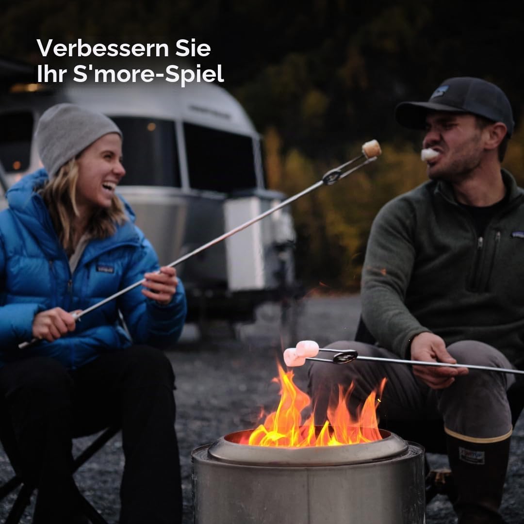 Solo Stove Grillspieße und Werkzeug für Feuerschale | Accessoire Set für Feuerstelle und Lagerfeuer, Inkl. 4x Grillspieße (91,5 cm) mit Aufbewahrungstasche, Zange (81,5 cm), Schürhaken (92,5 cm)
