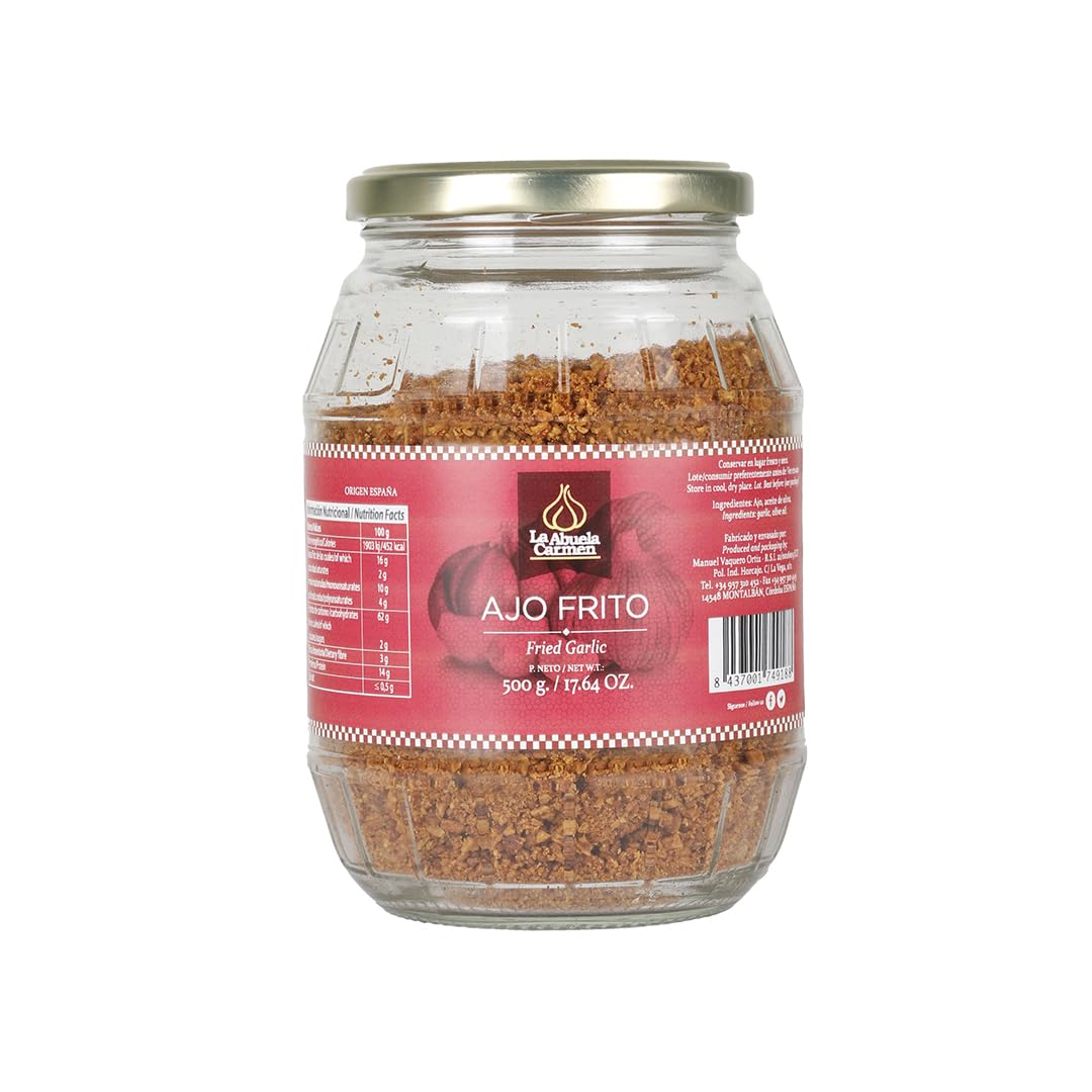 La Abuela Carmen - Ajo Frito Picado | 500 g | Ajos y aceite de oliva.