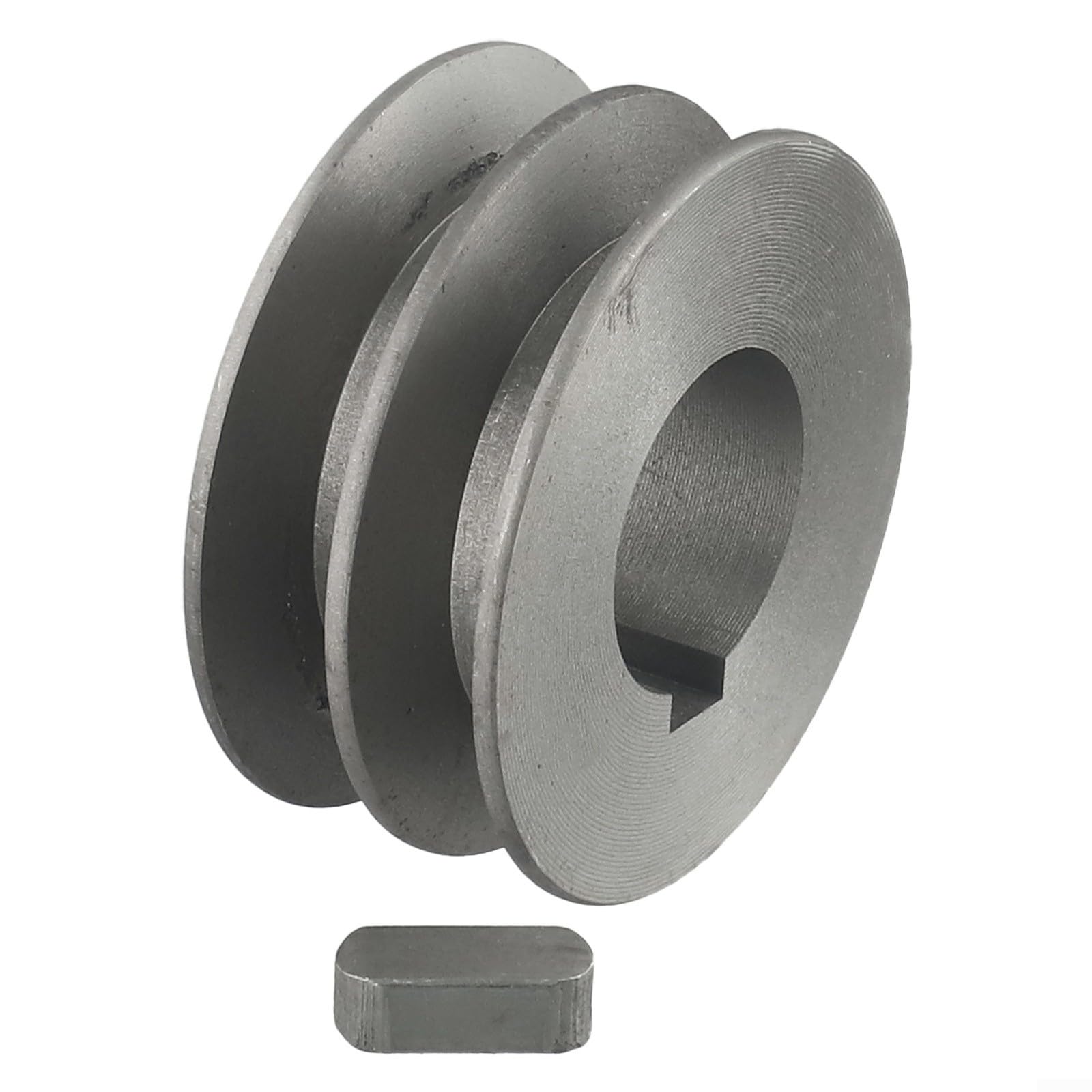 Polea de correa en V de hierro fundido, doble ranura 64x30x28mm para motor