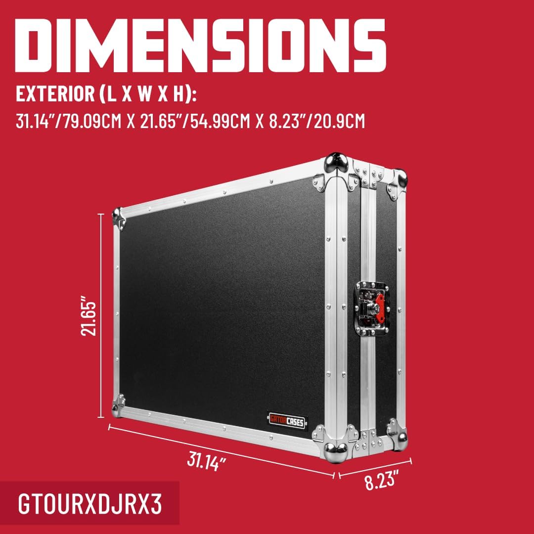 Gator Cases G-TOUR Series Flight Case Designed to Fit Pioneer DJ XDJ-RX3 Controller (GTOURXDJRX3)