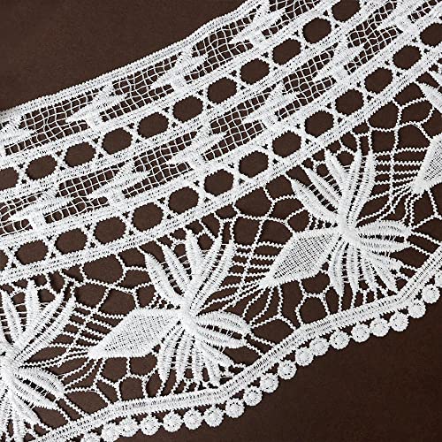 Image of 3 Pcs Women's Vintage Crochet Knit Floral Cape Shawls Shrug Bolero Bridal Poncho White Collar