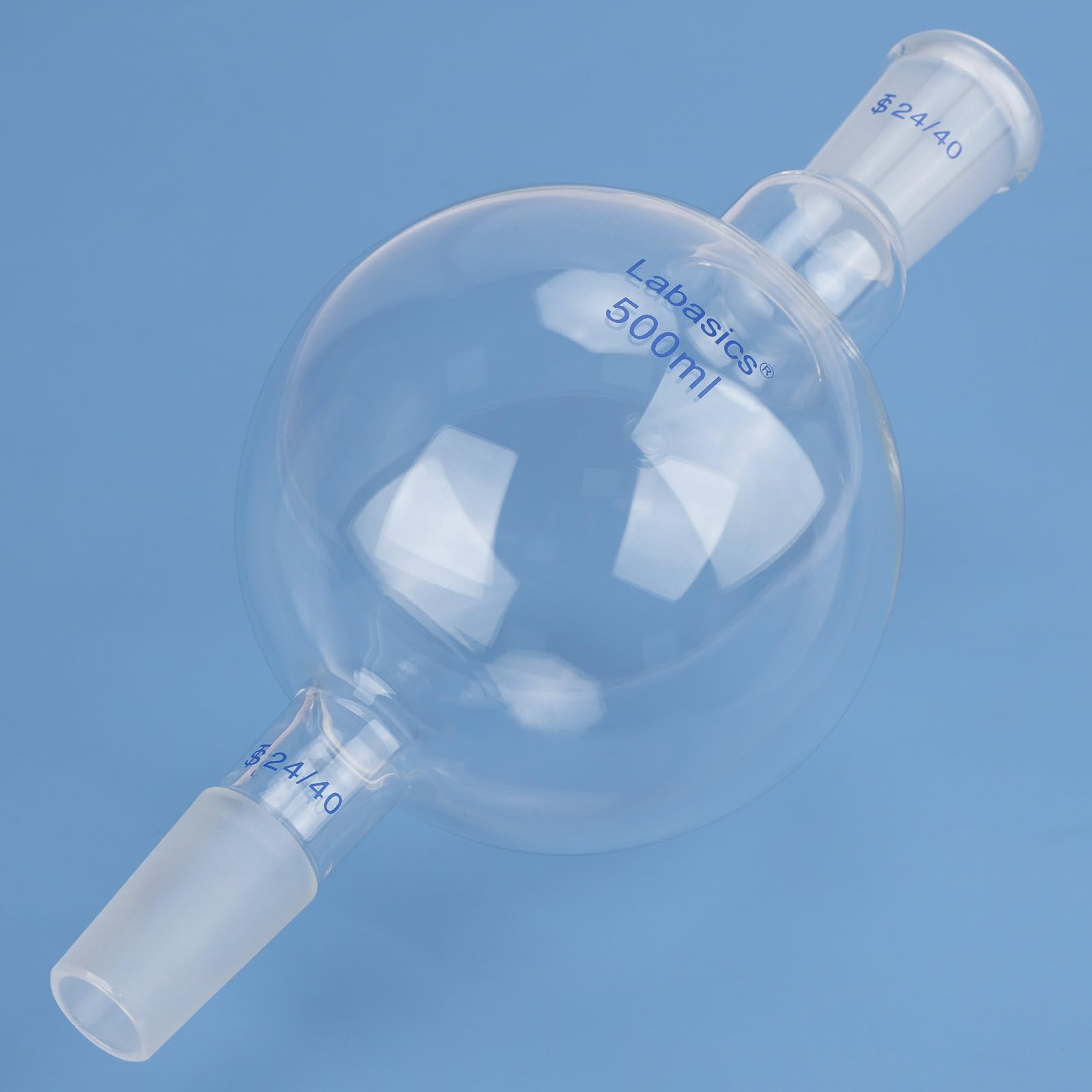 Labasics Réservoir de Chromatographie en Verre 500 ml, Verre Borosilicaté pour Expériences de Chromatographie