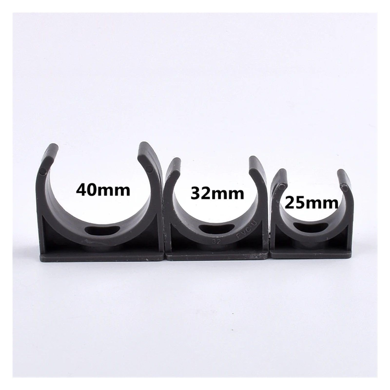 Plastikowe klipsy do węży 10-80 szt. 20 mm-50 mm zacisk rurowy z PVC typu U, pasek do rur, złącze do nawadniania ogrodu, adapter do akwarium, klips do rur(50mm,10Pcs)