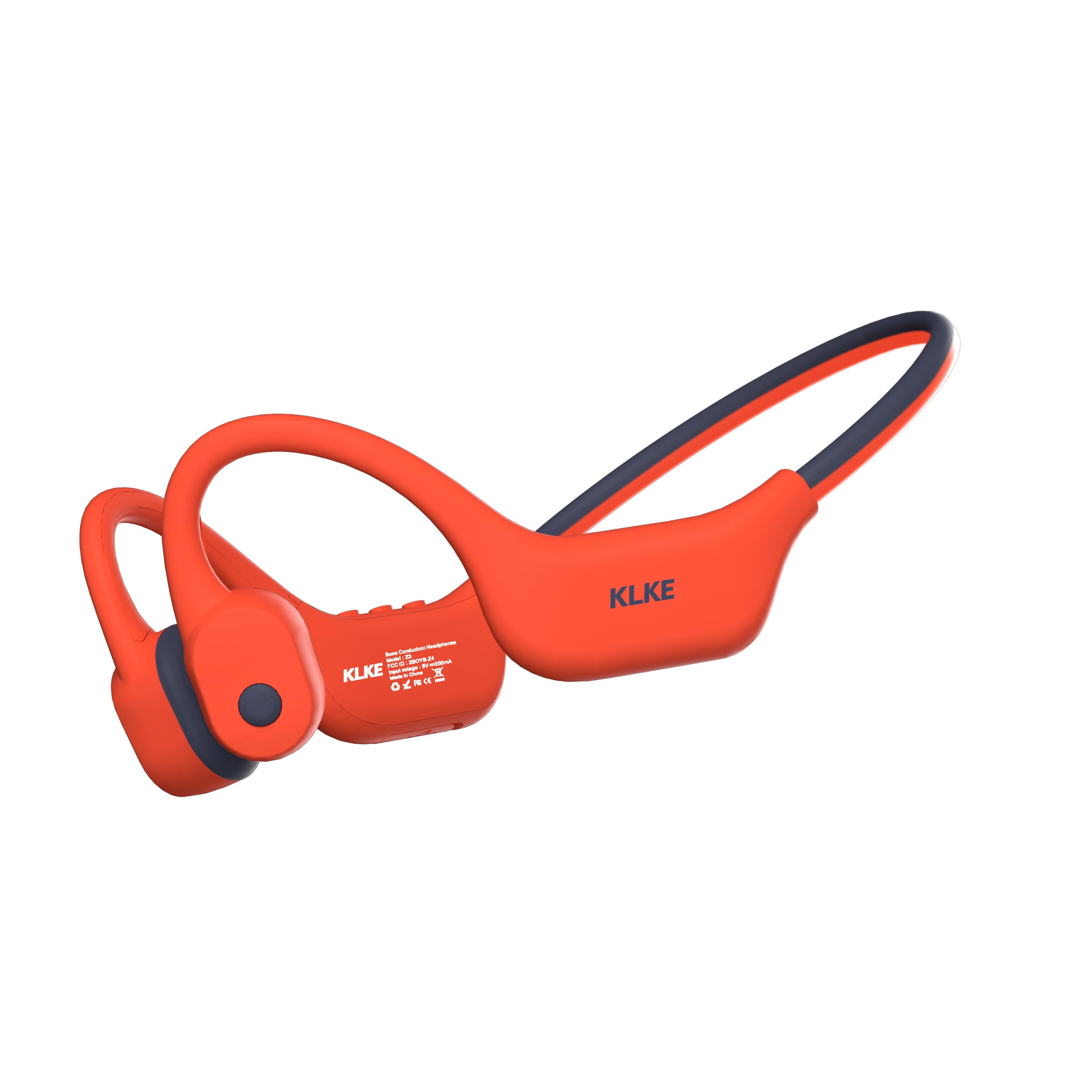 Photo 1 of KLKE Open-Ear Bone Conduction Headphones, IP66 Waterproof, Integrated Transducer Running Headphones with Dual Mode, Rear Safety Light, 10H Battery,Advanced Mic for Cycling, Hiking & Outdoor Sports