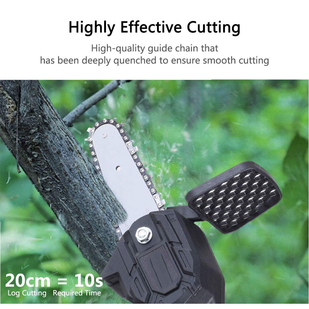 Mini Electric Chainsaw with 2 Battery and 2 Chain Saw, 4Inch Safe and