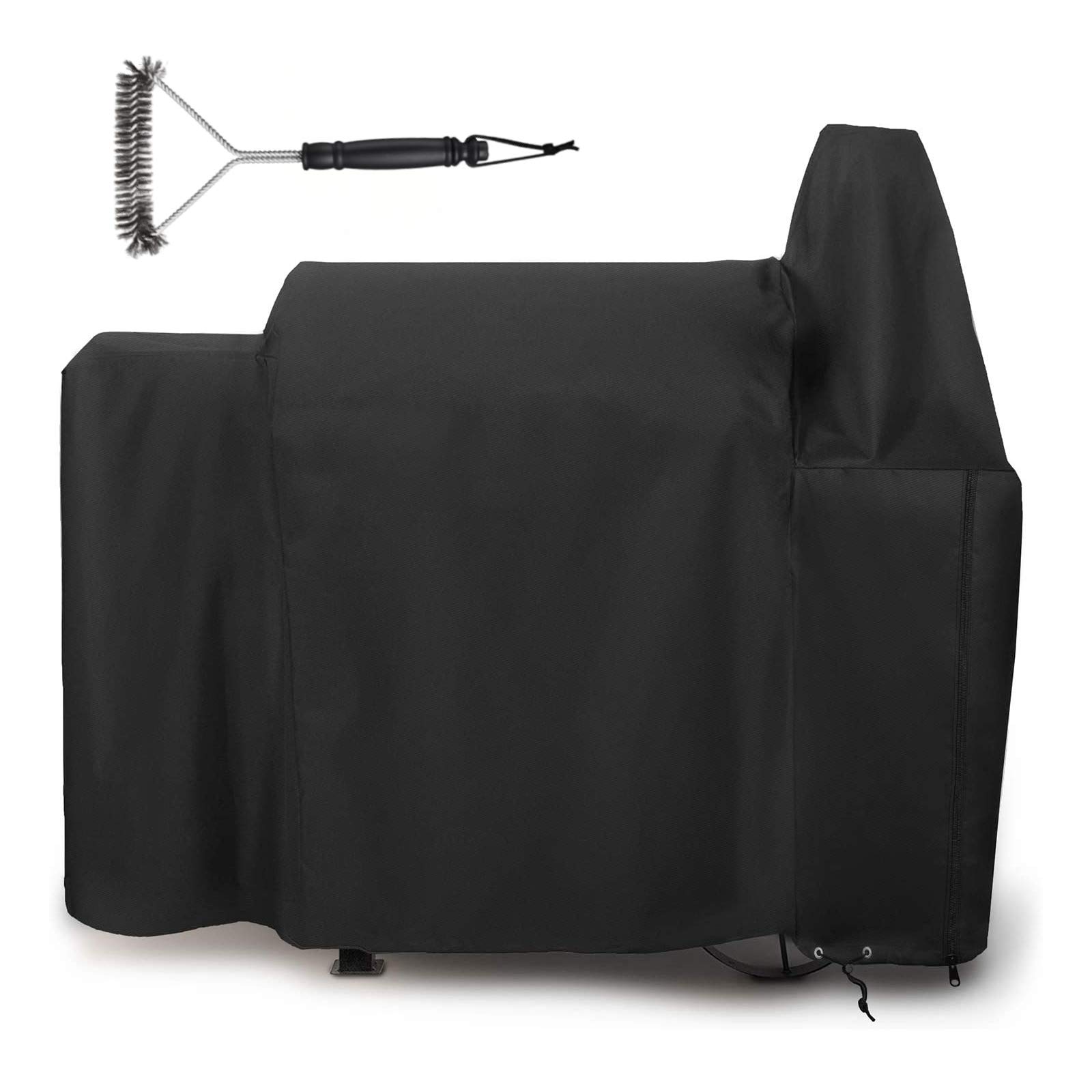 SHINESTAR820 Form-Fitted Pellet Grill Cover for Pit Boss 820 Series, Special Zipper Design, Easy Take On & Off, Heavy Duty Fabric Weatherproof