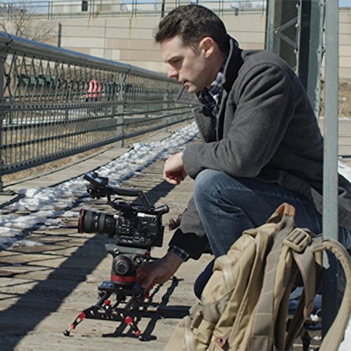 Kamerar 39.4 Inch / 100 Cm Pan-100 Track Motion Rail Stabilization Dslr Camera Slider: Light Carbon Fiber Rail, Adjustable Legs, Angle Follow Focus, Parallax Slide, Panoramic Slide #TOP6