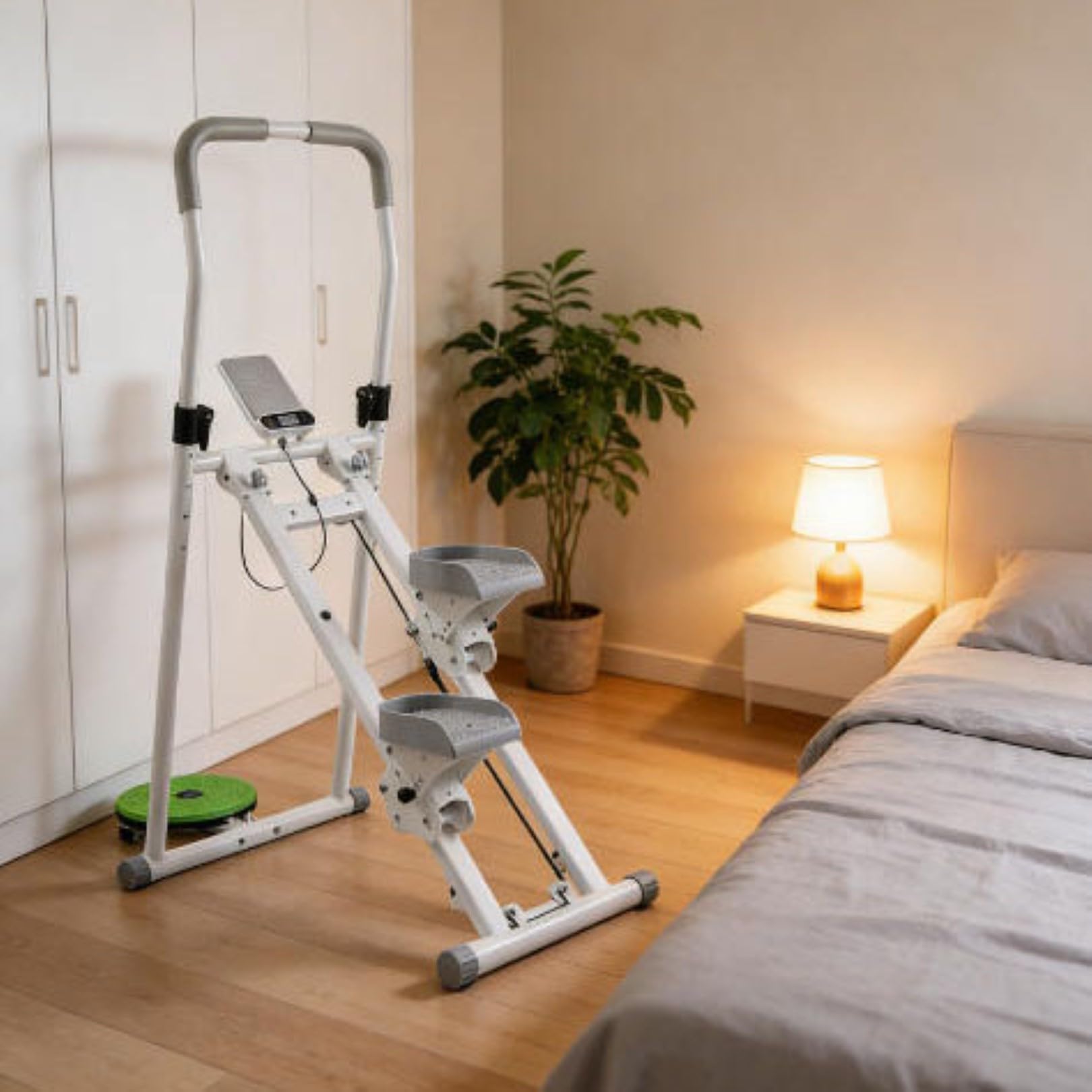 Stepper per scale, regolabile, pieghevole, per allenamenti cardio a casa