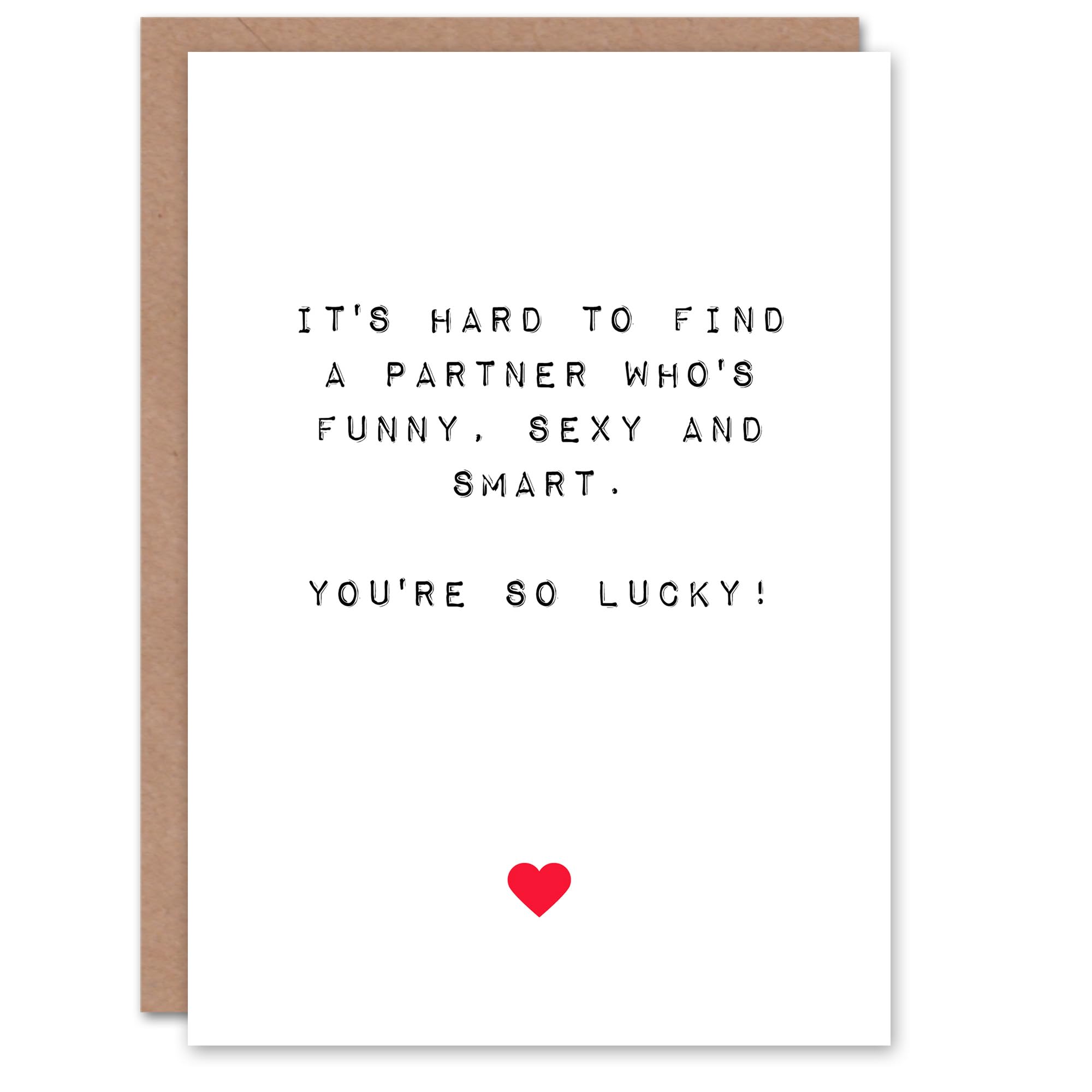 Artery8 Valentines Day Greeting Card Fun Funny Humour Sexy Lucky For Him or Her