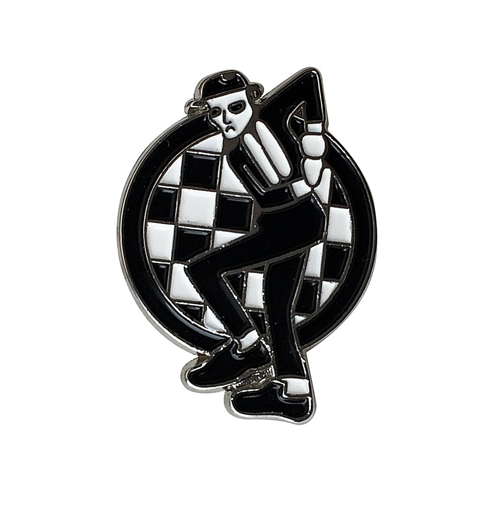 Metal Enamel Pin Badge Brooch MOD Checkers Ska Dance (Chequers)