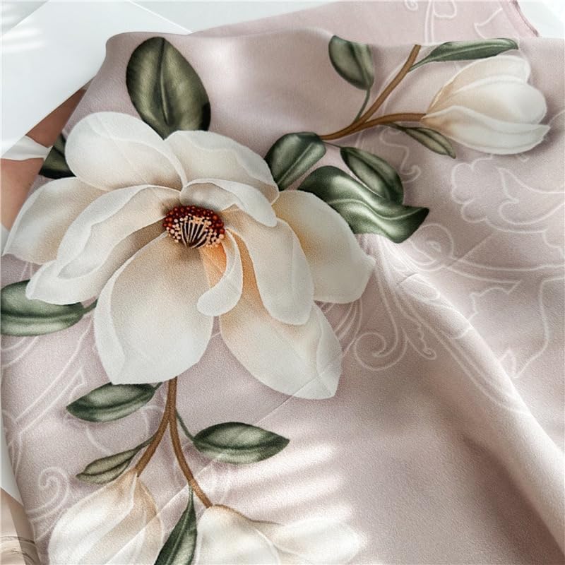 ANDANTINO 100% Pure Mulberry Silk Scarf 35" Large Square Lightweight Headscarf –Women’s Hair Wraps-With Gift Packed - Image 4