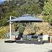 PURPLE LEAF 10ft Patio Umbrella Outdoor Square Umbrella Large Cantilever Umbrella Windproof Offset Heavy Duty Sun for Garden Deck Pool Patio, Grey