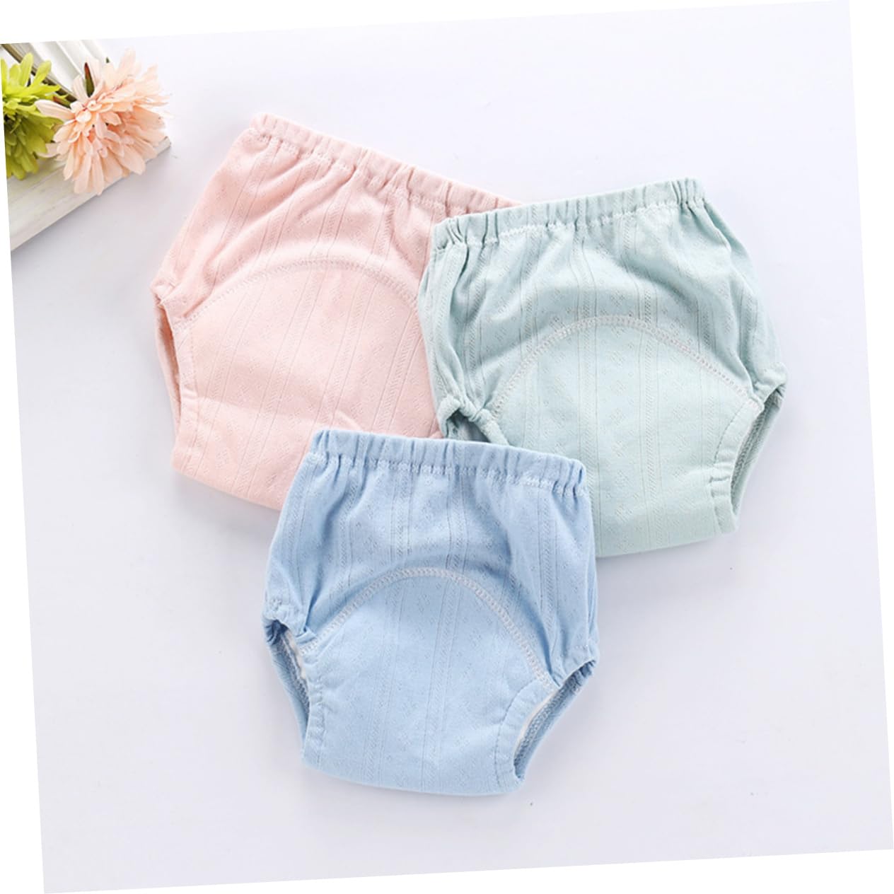 SHOWERORO 2 Sets Baby-trainingshosen 4-lagiges Atmungsaktives Material Wiederverwendbare Höschen Für Jungen/mädchen Gemischte Größen 90 Yards 3 Stück X 2