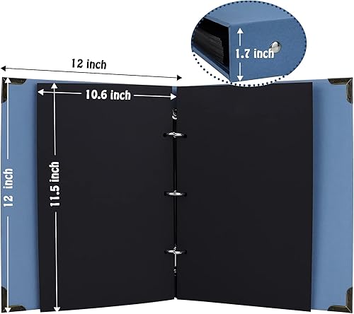 Miniatura 2 de Vienrose Kit de álbum de fotos para álbumes de recortes de bricolaje con bolígrafos, cintas y calcomanías, 60 páginas, tapa dura, 12 x 12 pulgadas,