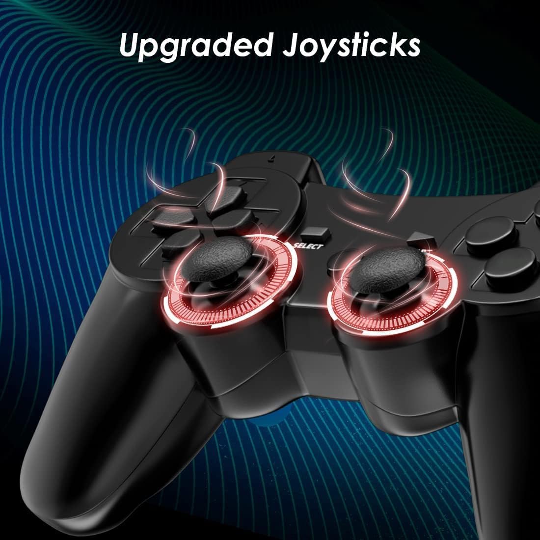 MUZELI Manettes pour PS3 Contrôleur sans Fil à Double Choc pour PS3 avec câble de Charge