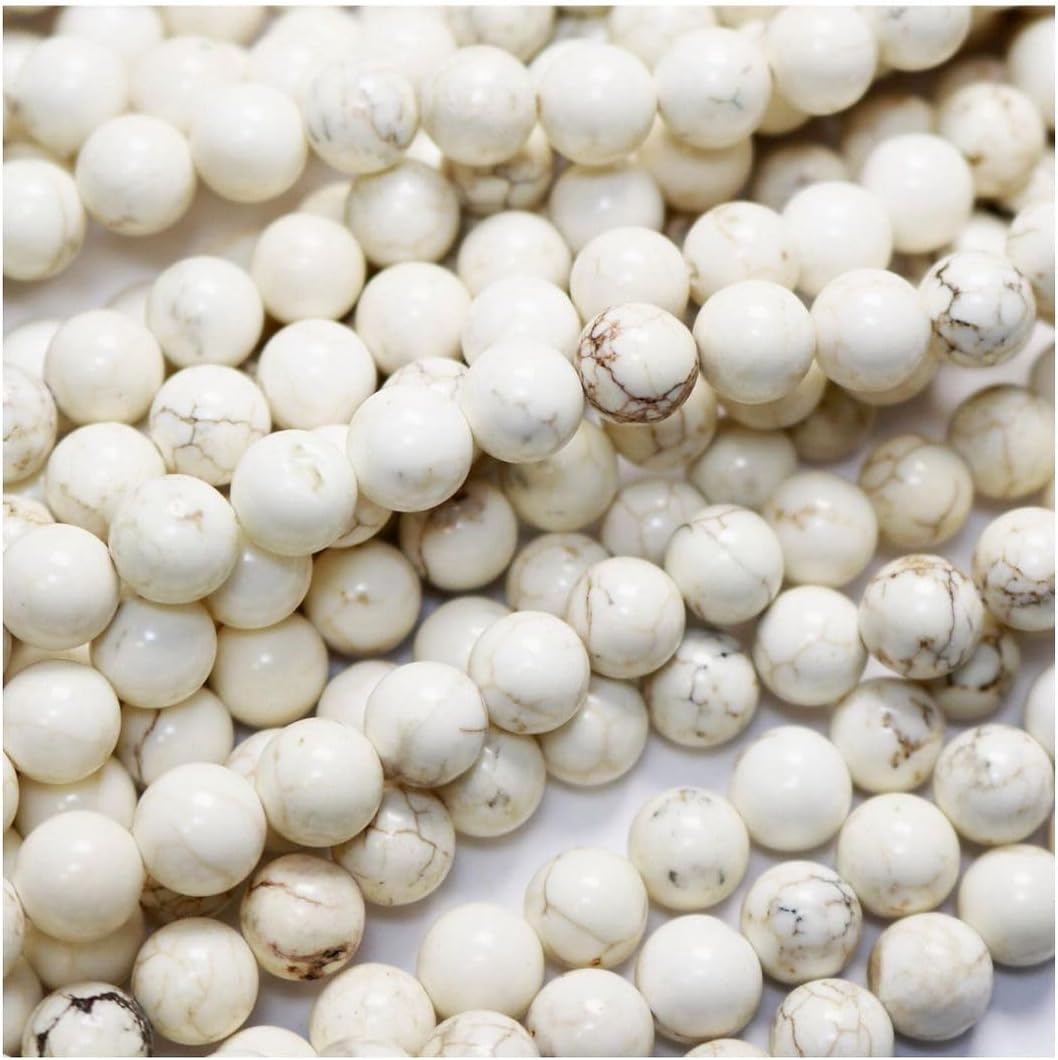 Adabele 90pcs Natural Blue Magnesite Gemstone 8mm Imitated Turquoise Round Loose Beads Gem Stone Spacer for Craft Jewelry Making GR-D8