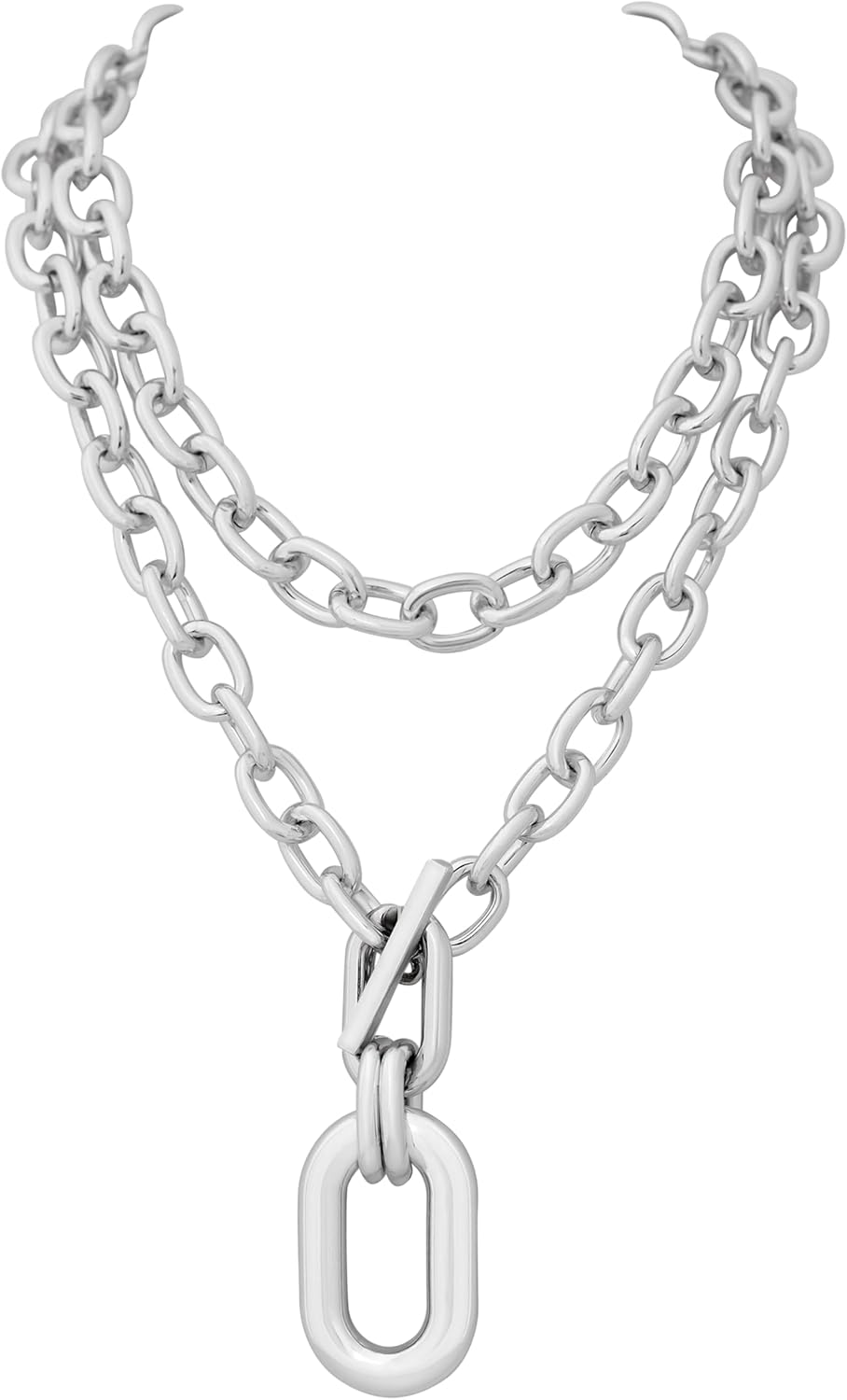 Chunky Choker Silver Chain Link Choker Sacina Silver Chunky Choker