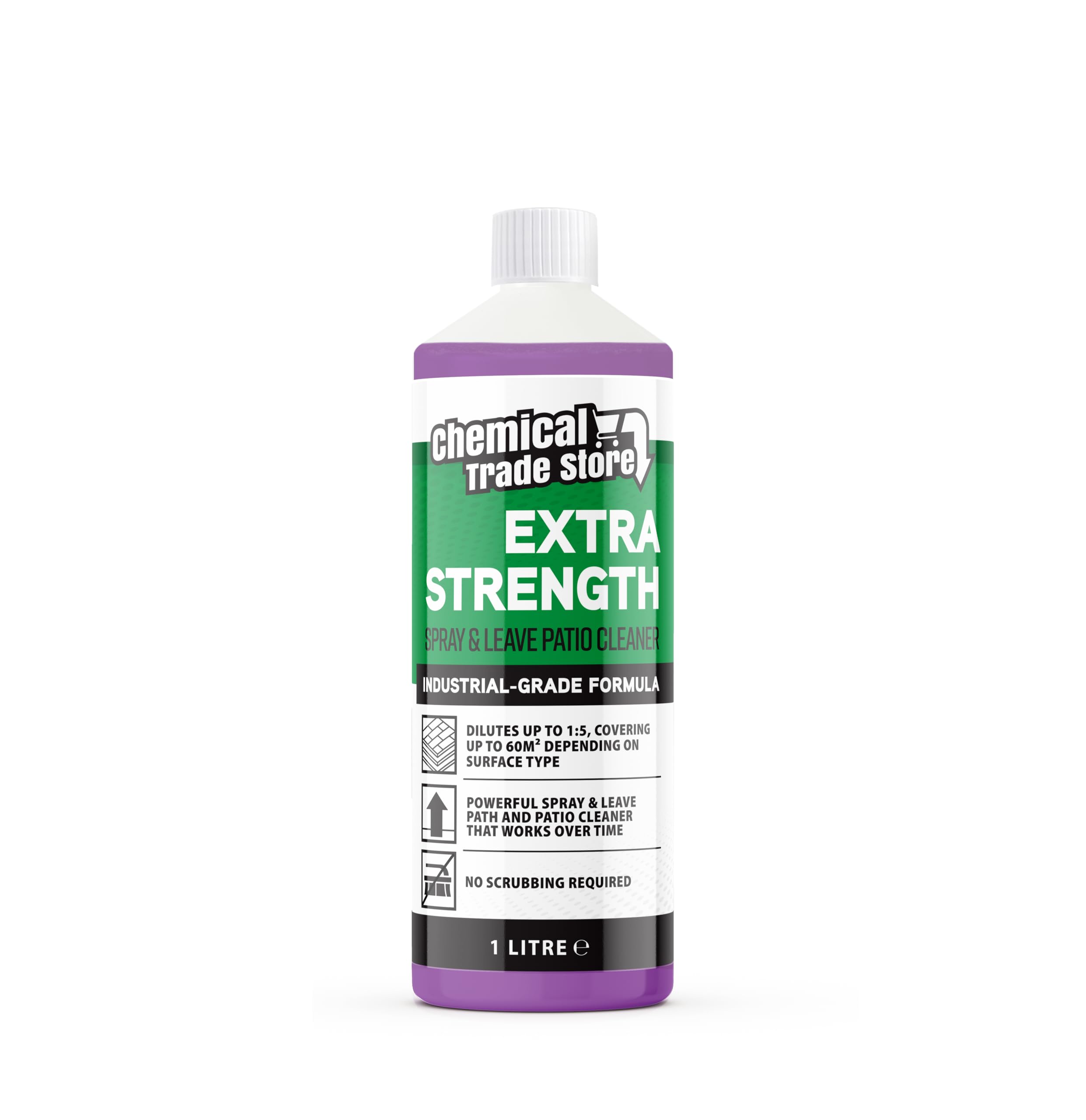 Chemical Trade Store - Spray & Leave Path & Patio Cleaner 1L - Concentrated Outdoor Cleaner for Patios, Paving, Decking & Driveways - Algae, Mould Stain & Lichen Remover - Long-Lasting Results